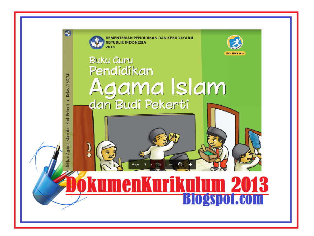 Buku PAI kelas 6 Kurikulum 2013 Revisi 2018 Semester 1 dan 2