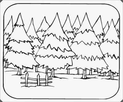 Ausmalbilder zum Ausdrucken: Ausmalbilder Wald