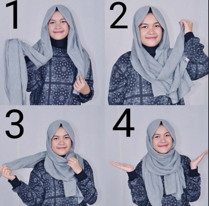 27+ Cara Memakai Hijab Pashmina Terbaru 2020 Simpel &amp; Modern