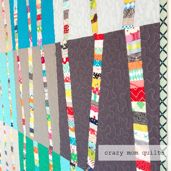 crazy mom quilts bright birch trees 3a completed quilt