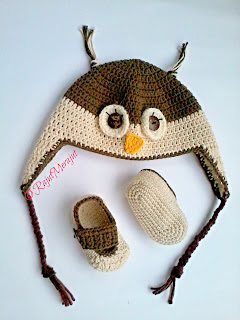 Topi Rajut Owl, Crochet Owl Hat, Crochet Baby Hat, Baby Booties