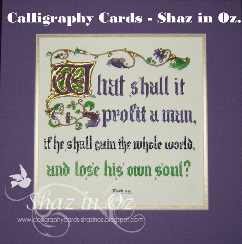 Calligraphy   Cards - Shaz in Oz