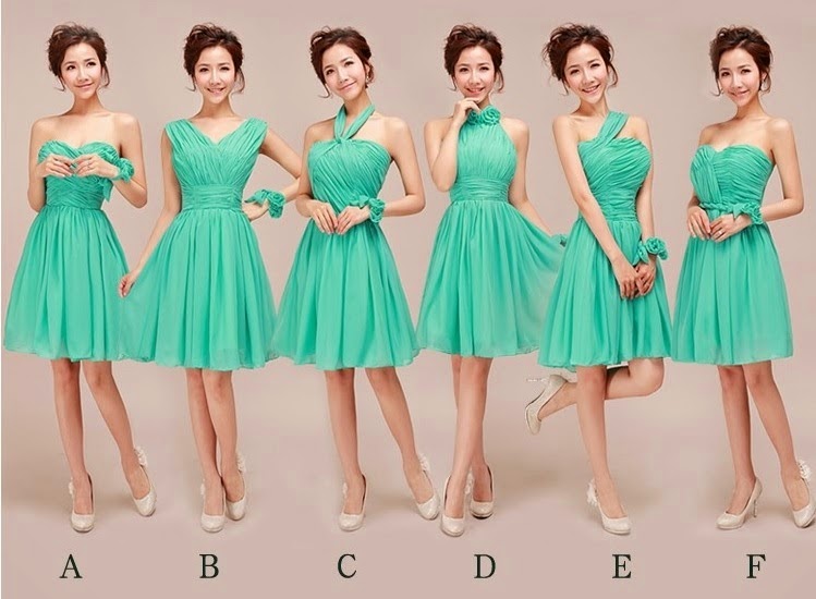 Emerald Green 6-Design Bridesmaid Dress