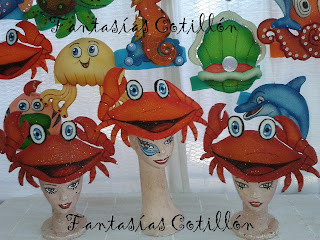 Gorro o Sombrero de goma espuma de Cangrejo