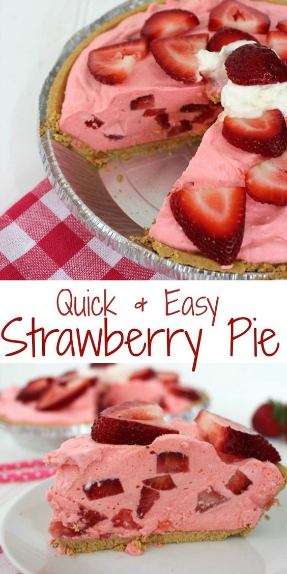 Since warm weather has arrived you may be needing this Quick & Easy Strawberry Pie Recipe. We are constantly looking for quick and easy desserts to throw together for grill outs. Spring and summer always