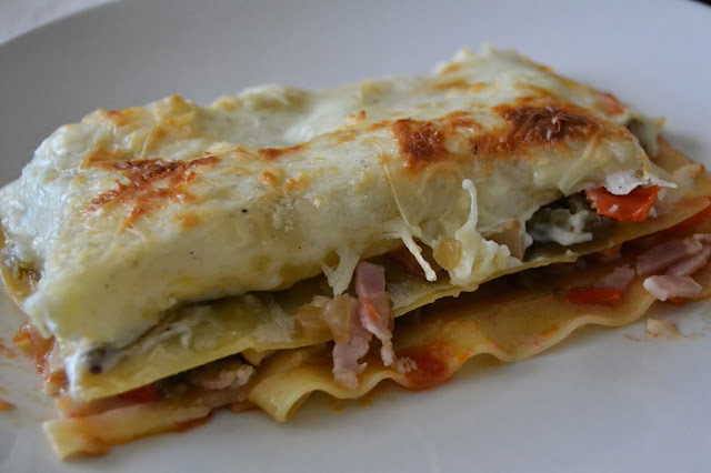 lasaña de verduras y champiñones