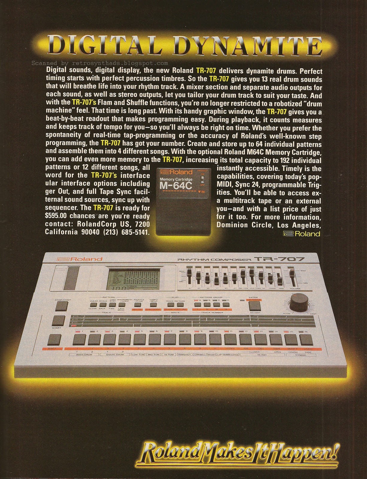 Retro Synth Ads: Roland TR-707 