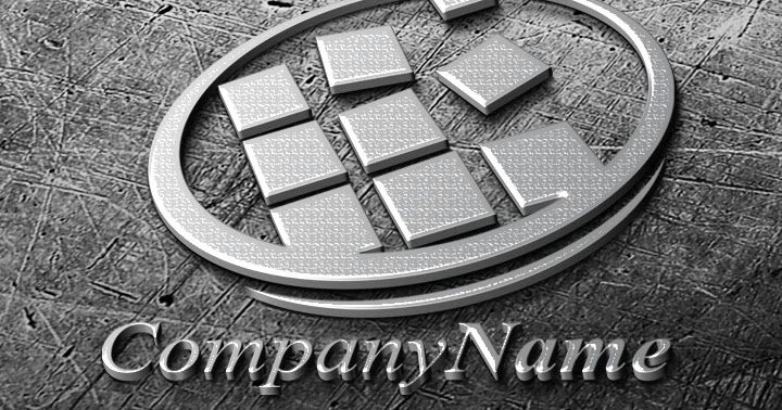 Mockup logo silver untuk perusahaan besi dan bangunan Gratis - Jualdesainku