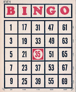 The Graffical Muse: Vintage Bingo Card