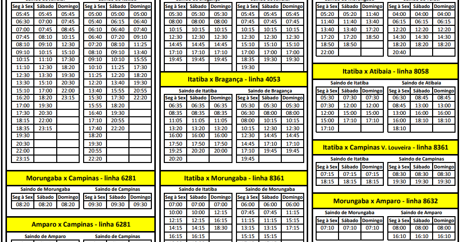 Horário Do ônibus 412 Campinas - EDUCA