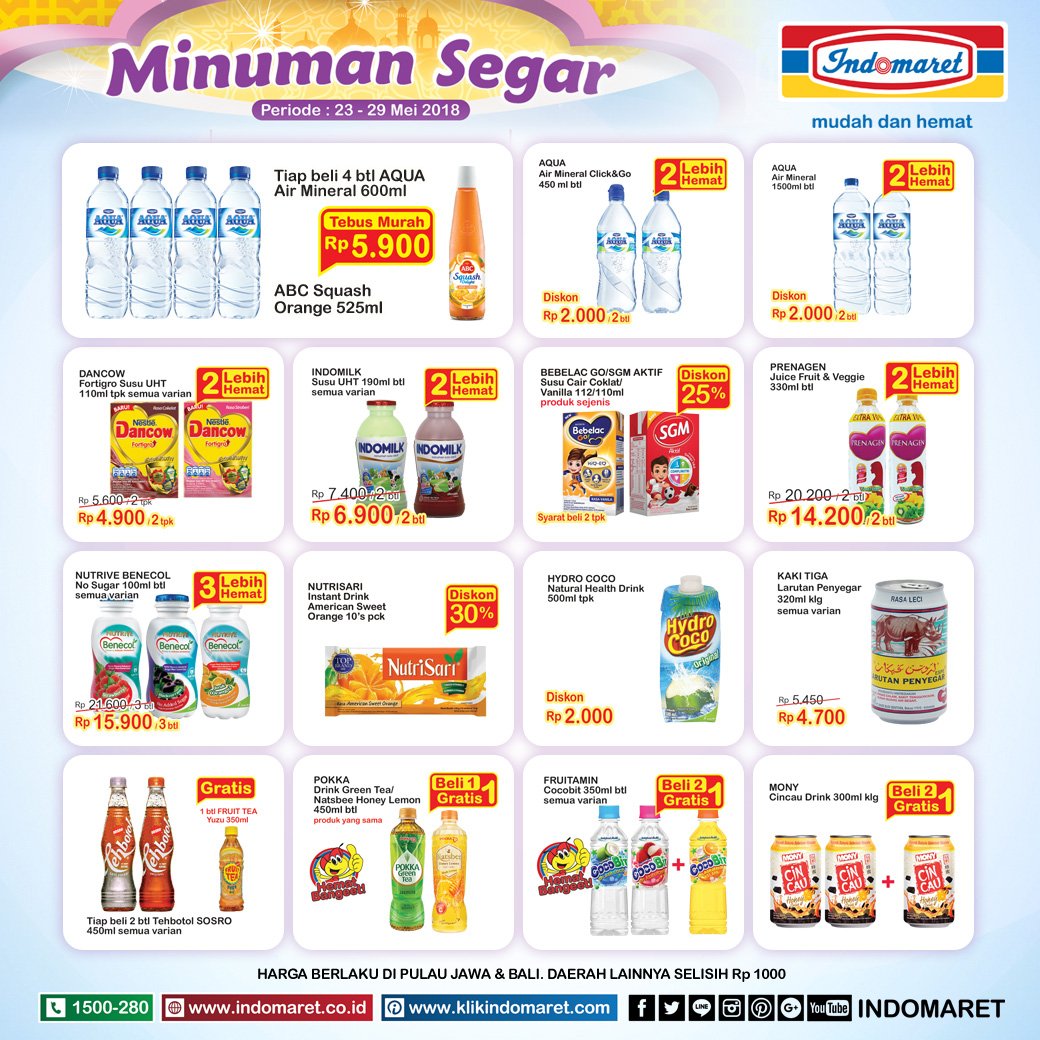 Indomaret - Promo Tebus Murah Minuman Segar (23 - 29 Mei
