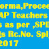 Model Proforma,Proceedings For Display of AP Teachers photos in the schools as per ,SPD SSA AP Proceedings Rc.No. Spl/A-5/2017 Dt. 07.10.2017