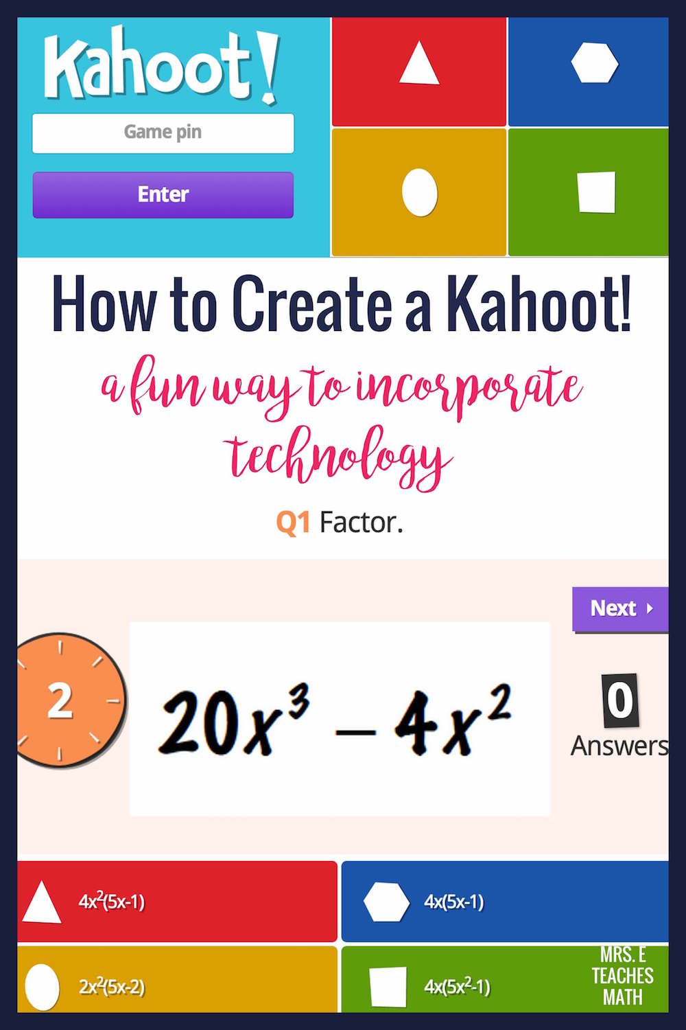How To Create A Kahoot! | Mrs. E Teaches Math
