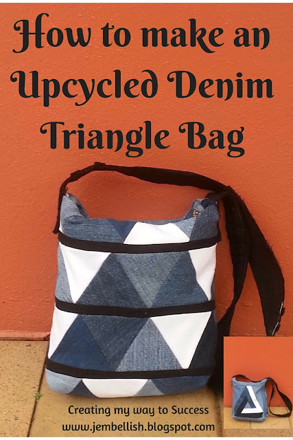 Creating my way to Success: Upcycled Denim Triangle Shoulder Bag - a ...