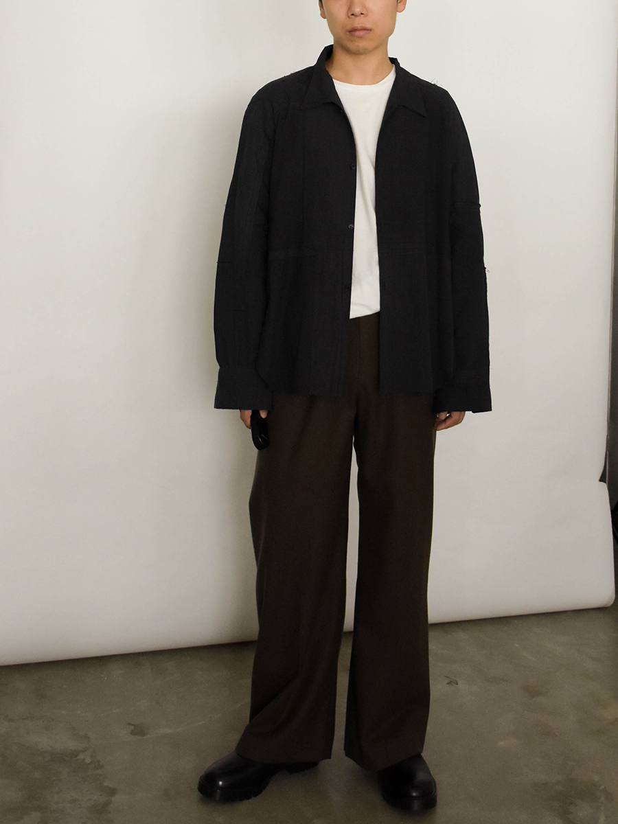 sunsea N.M BRUSHED STRAIGHT PANTS - スラックス