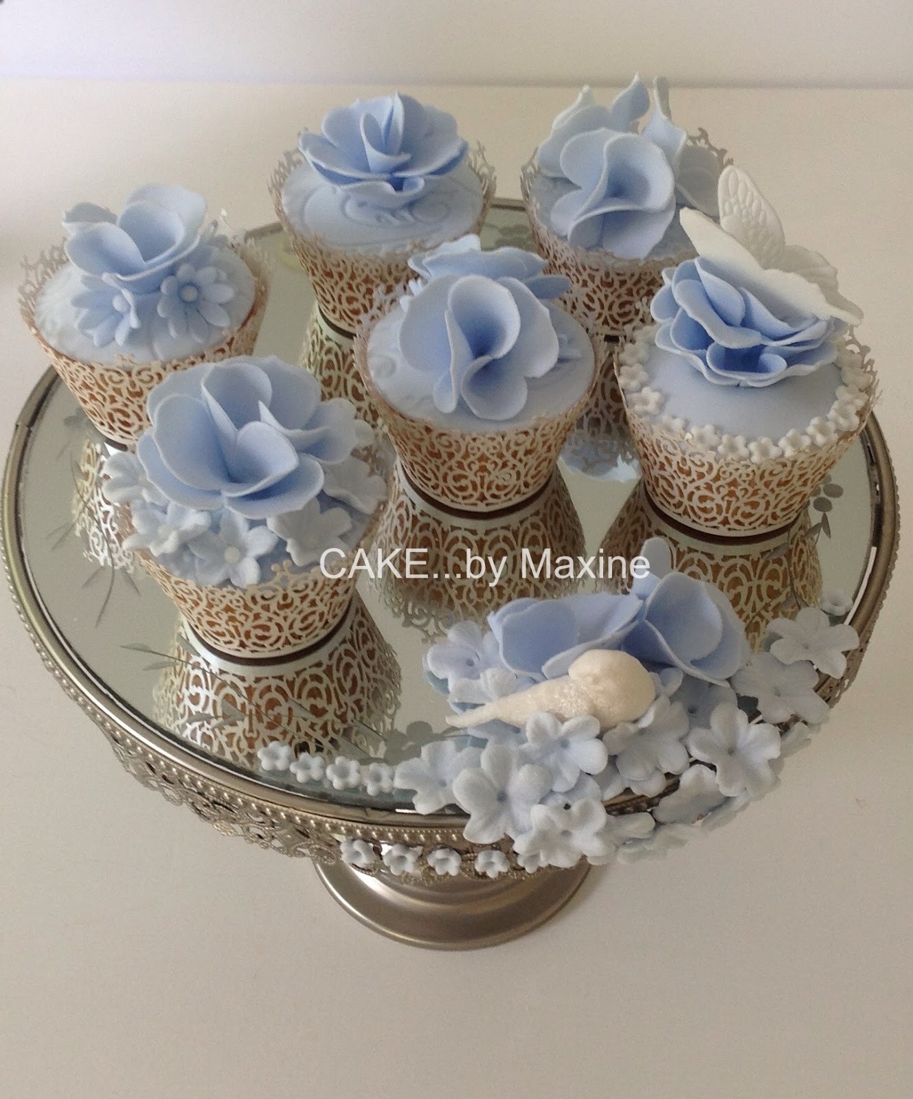 ManyWhiteBowls: BABY SHOWER - CUPCAKES PINK AND BLUE