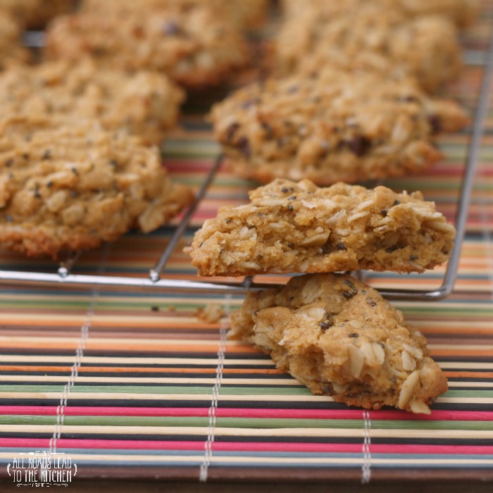 GlutenFree Chia Seed Peanut Butter Oat Cookies All Roads Lead to the
