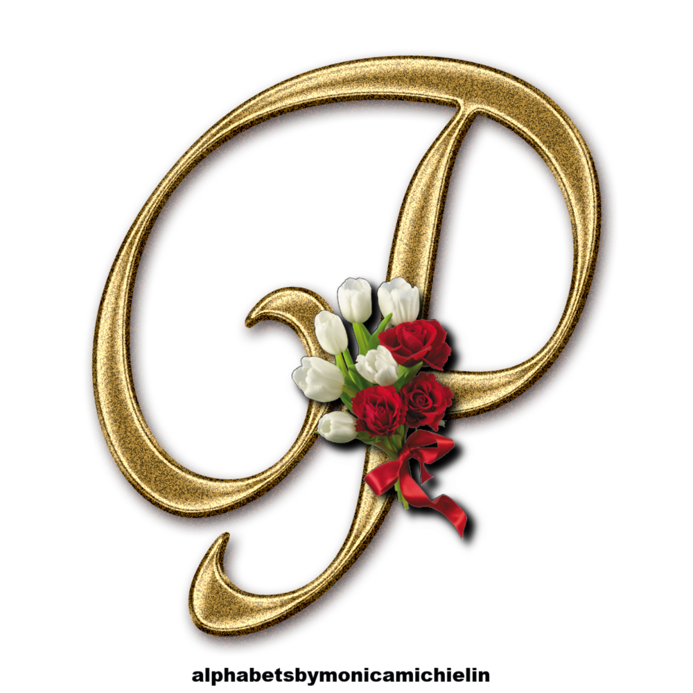 Free Alphabets GOLDEN ALPHABET WITH ROSES, ALFABETO DOURADO COM ROSAS