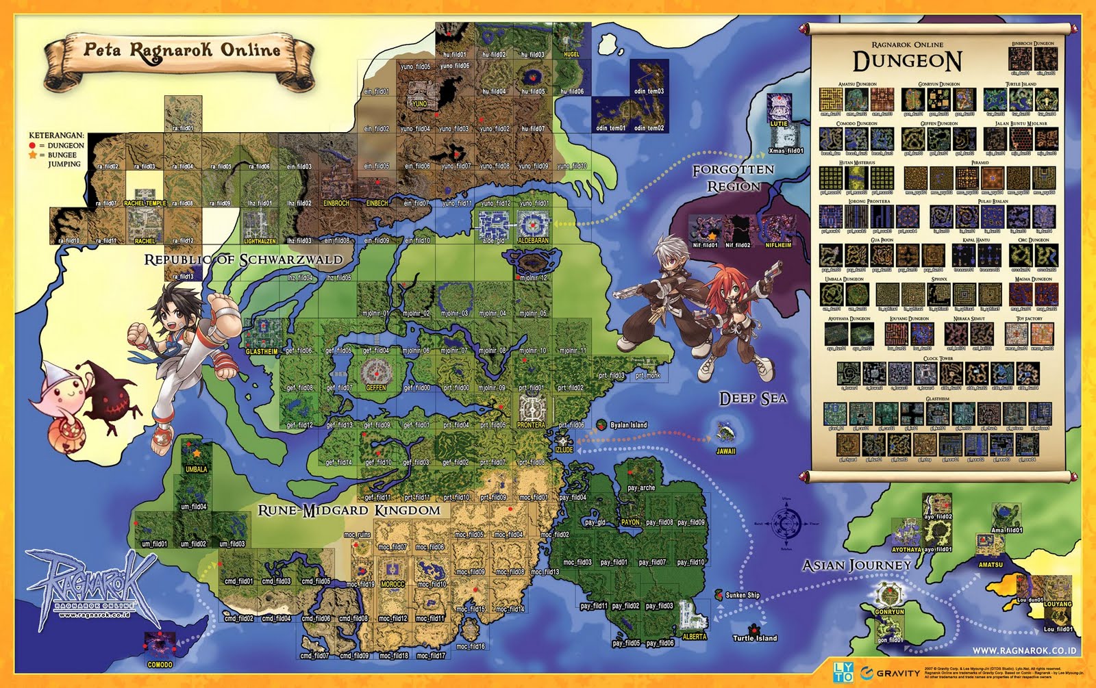 Ragnarok Wiki World Map of Ragnarok