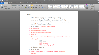 MEDIA AS: Organised List