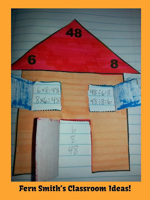 Picture of Fern Smith's Multiplication and Division Fact Families Center Game and Interactive Notebook Activity!