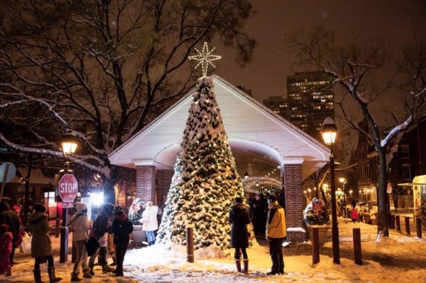 South Street's Christmas tree at the historic Headhouse Square Shambles
