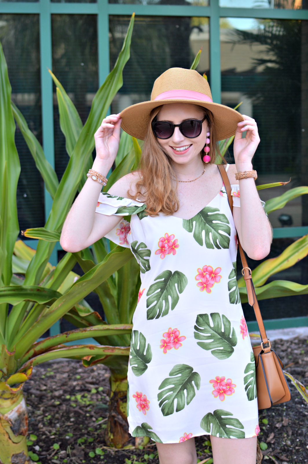 forever 21 foliage palm print dress