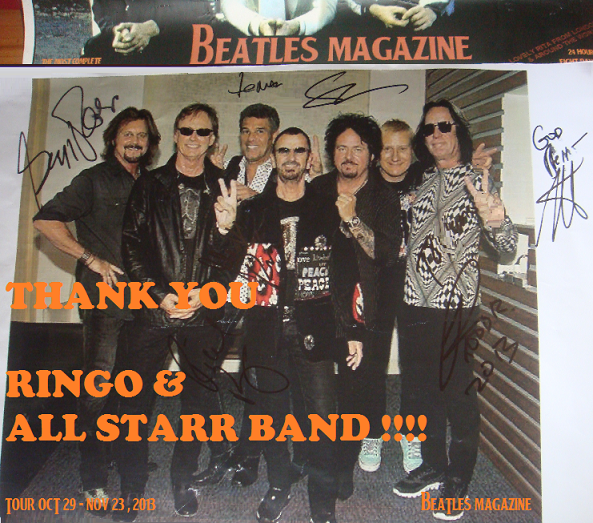 THANK YOU RINGO & ALL STARR BAND!