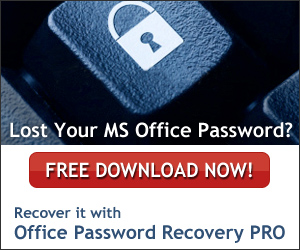 Recover Password with Office Password Recovery PRO