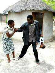 man abusing his wife