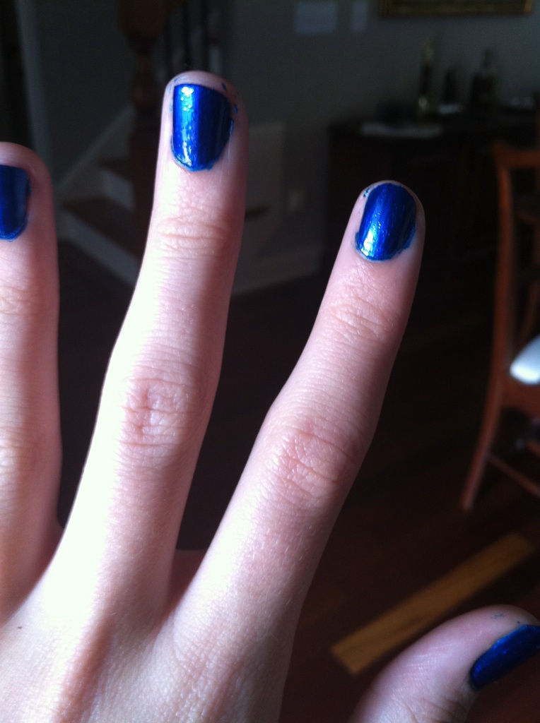 68 days of serendipity Day 6 Paint my nails blue