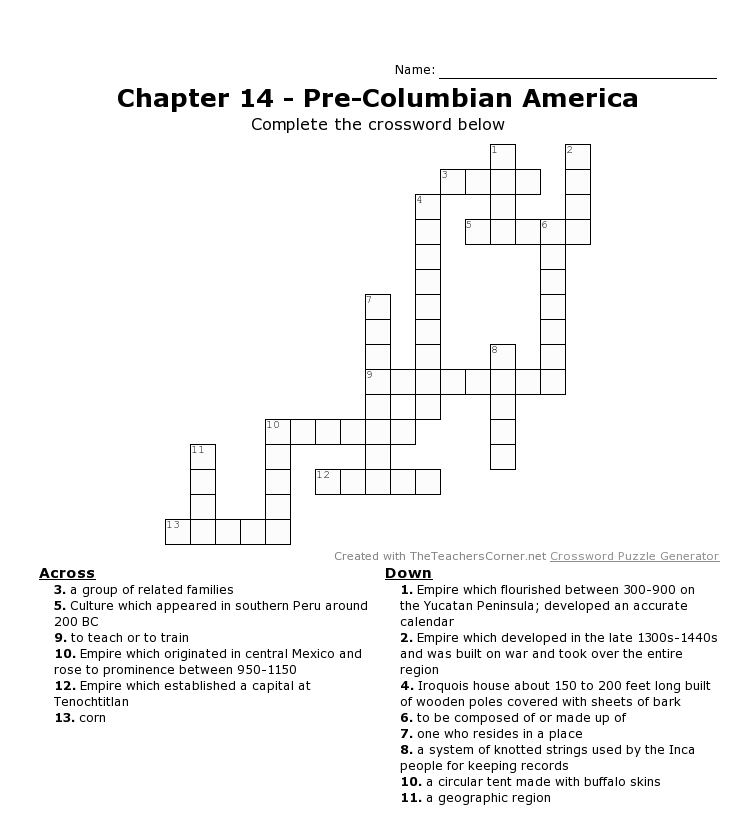 Chapter 14 Good Nutrition Crossword Puzzle Answers ...