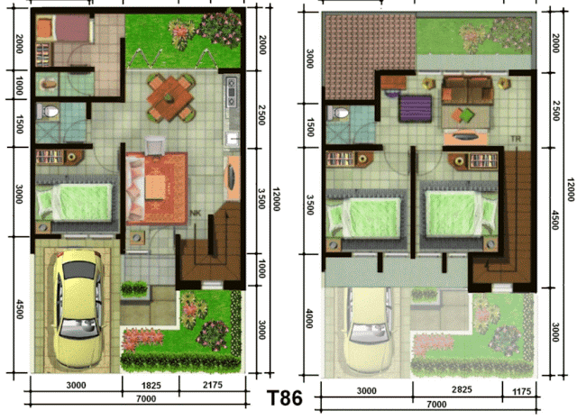 Denah Rumah Minimalis Ukuran 5 X 12 Meter Yang Memukau Desain Rumah