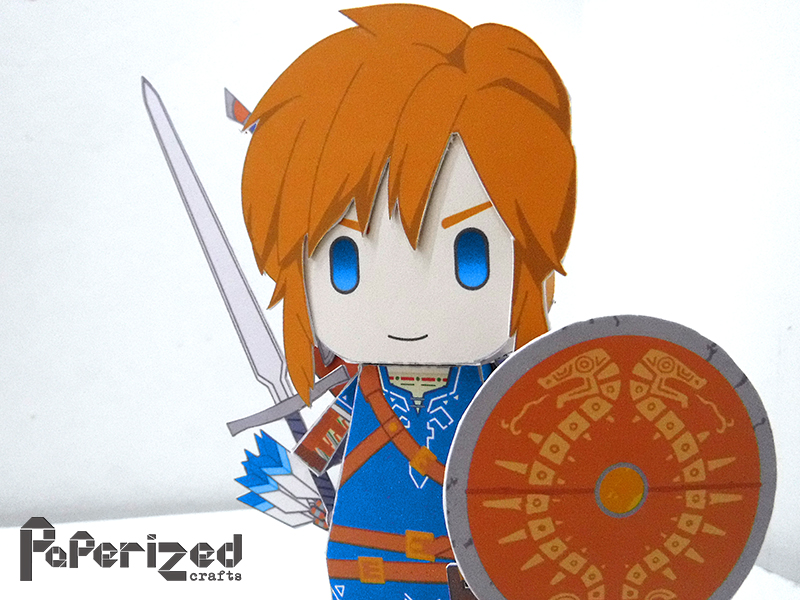 The Legend of Zelda Breath of the Wild Link Papercraft Paperized