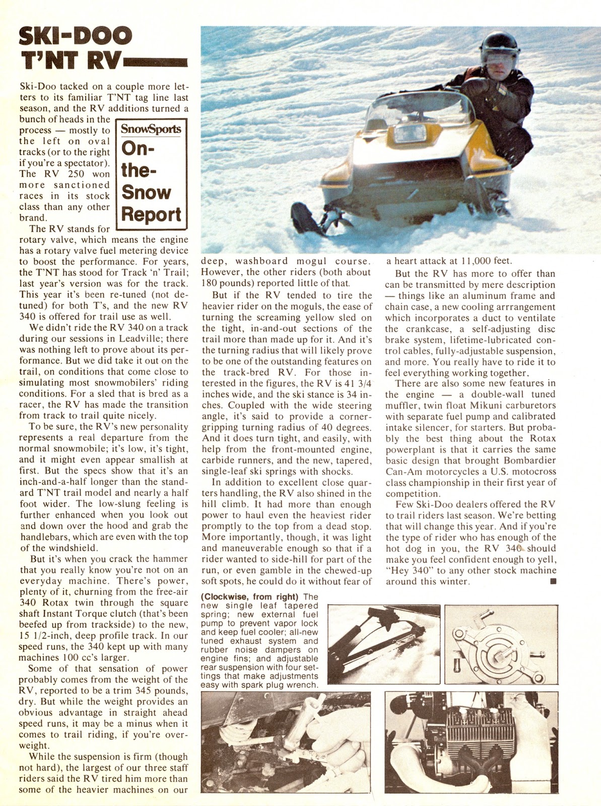 CLASSIC SNOWMOBILES OF THE PAST: 1976 SKI-DOO T'NT RV REPORT