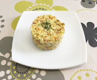 Salad of rice three delights with mustard mayonnaise