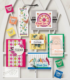 Stampin' Up! New Catalog Sneak Peek: Painted Glass stamp set + Stained Glass Designer Vellum