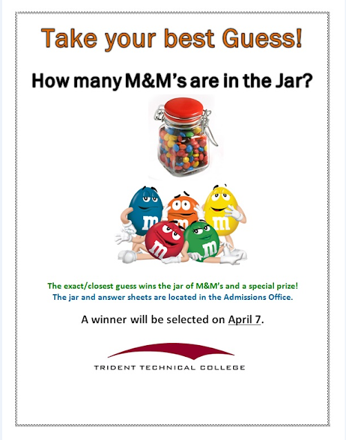 Trident Tech - Downtown: Take Your Best Guess! How Many M&M's are in the  Jar?