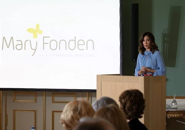 Annual executive board meeting of The Mary Foundation. Crown Princess Mary Jewels, Marianne Dulong Fine Jewelry Anello pearl bracelet and Esme earrings