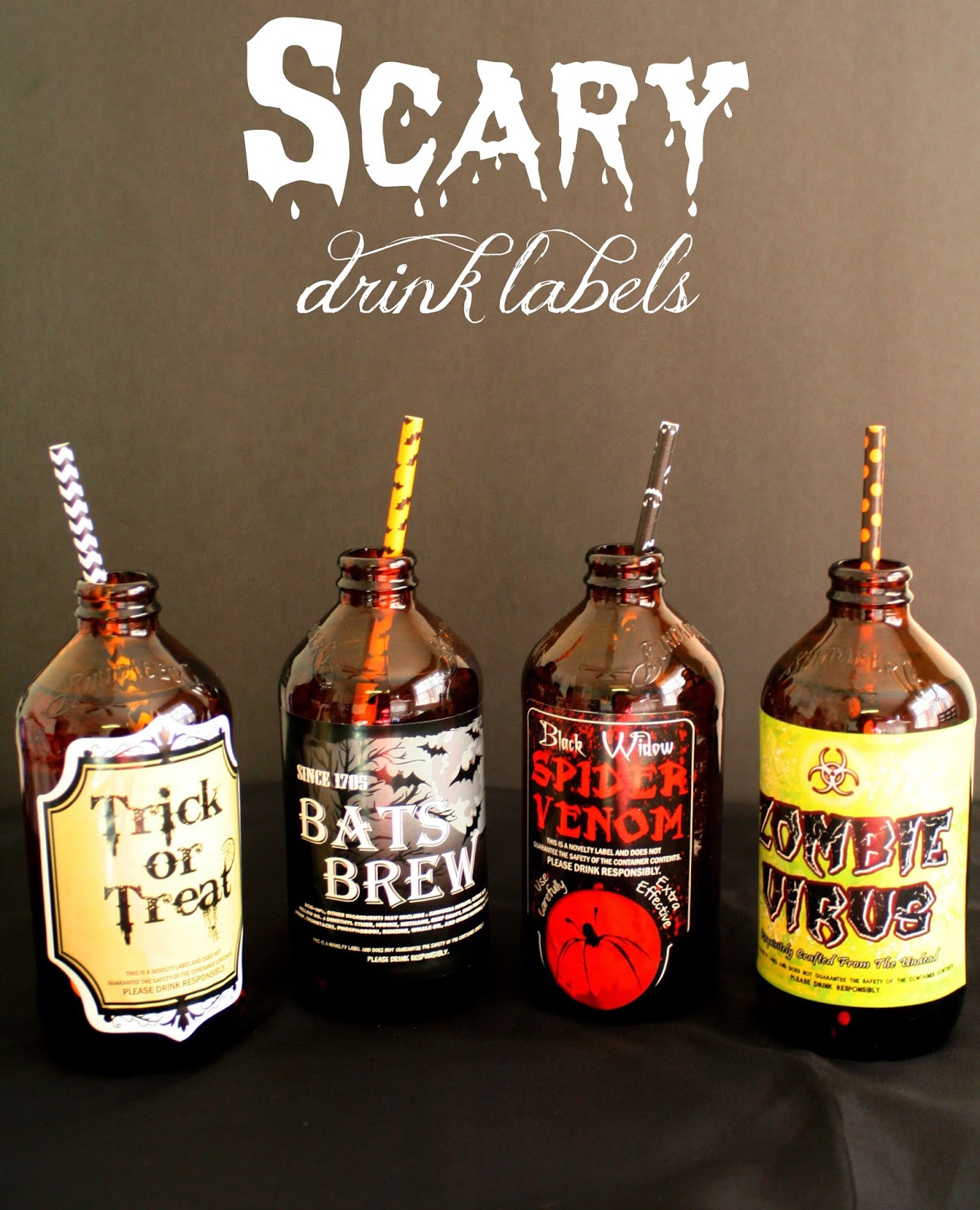 Halloween Drink Labels Jordan's Easy Entertaining