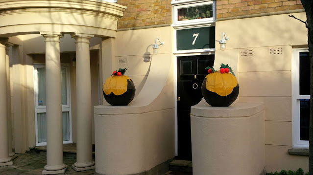 It must be Christmas: Eaton Terrace displaying their Christmas Pudding baubles