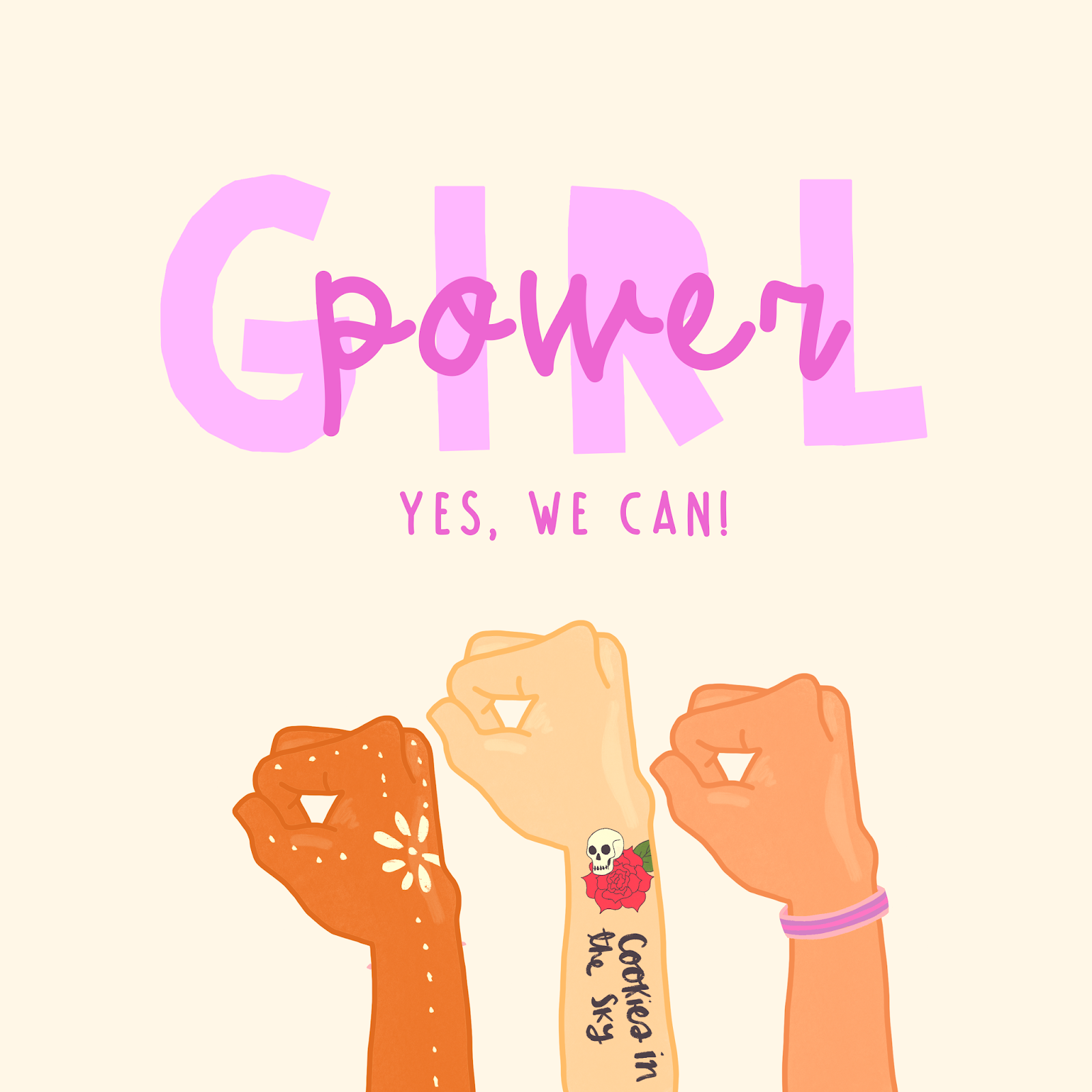 GIRL POWER ¡DÍA DE LA MUJER! cookies in the sky