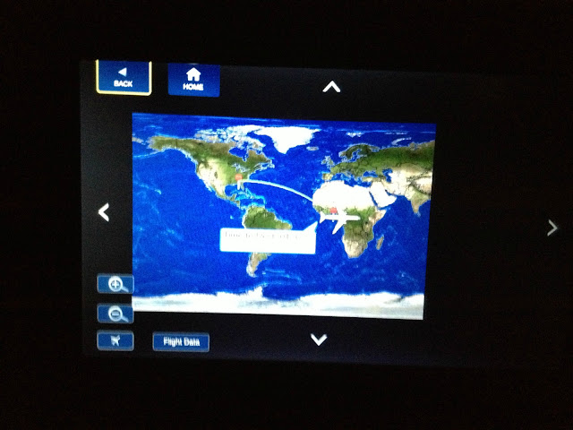 World Map of 11 hour flight from Atlanta to Lagos on Delta Airlines