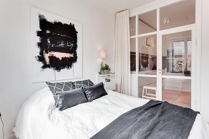 Dormitorio de estilo nórdico