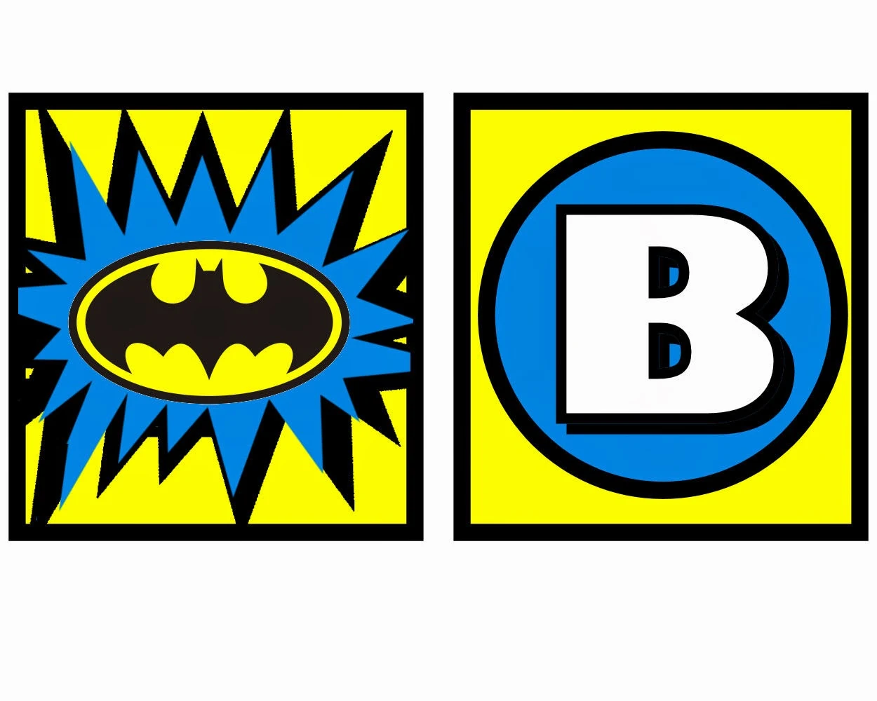 Batman bunting, toppers or labels. 