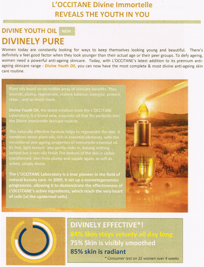 EVERGREEN LOVE L'OCCITANE Divine Youth Oil Review