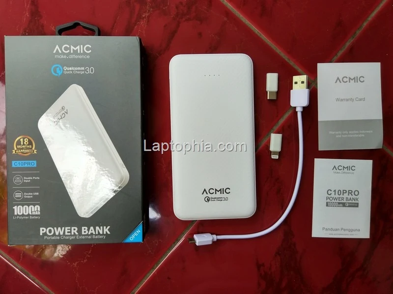 Paket Pembelian Acmic C10Pro 10.000mAh