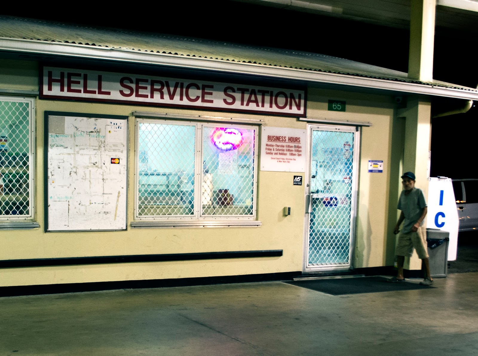 Tony Walton Hell gas station grand cayman cayman islands street
