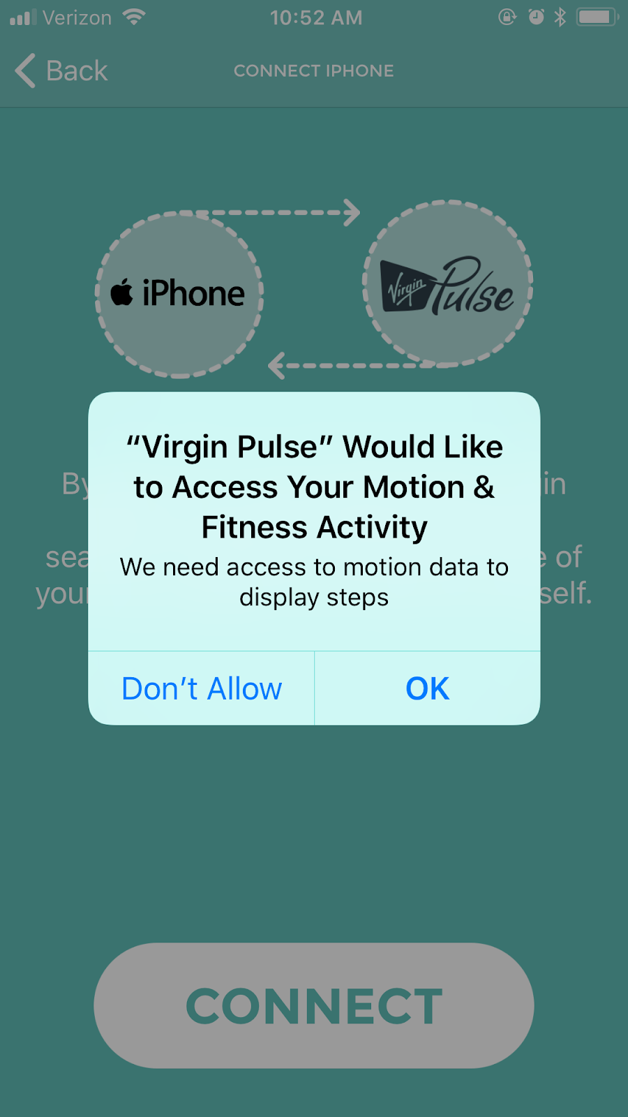 Robservations Virgin Pulse app Allow Access
