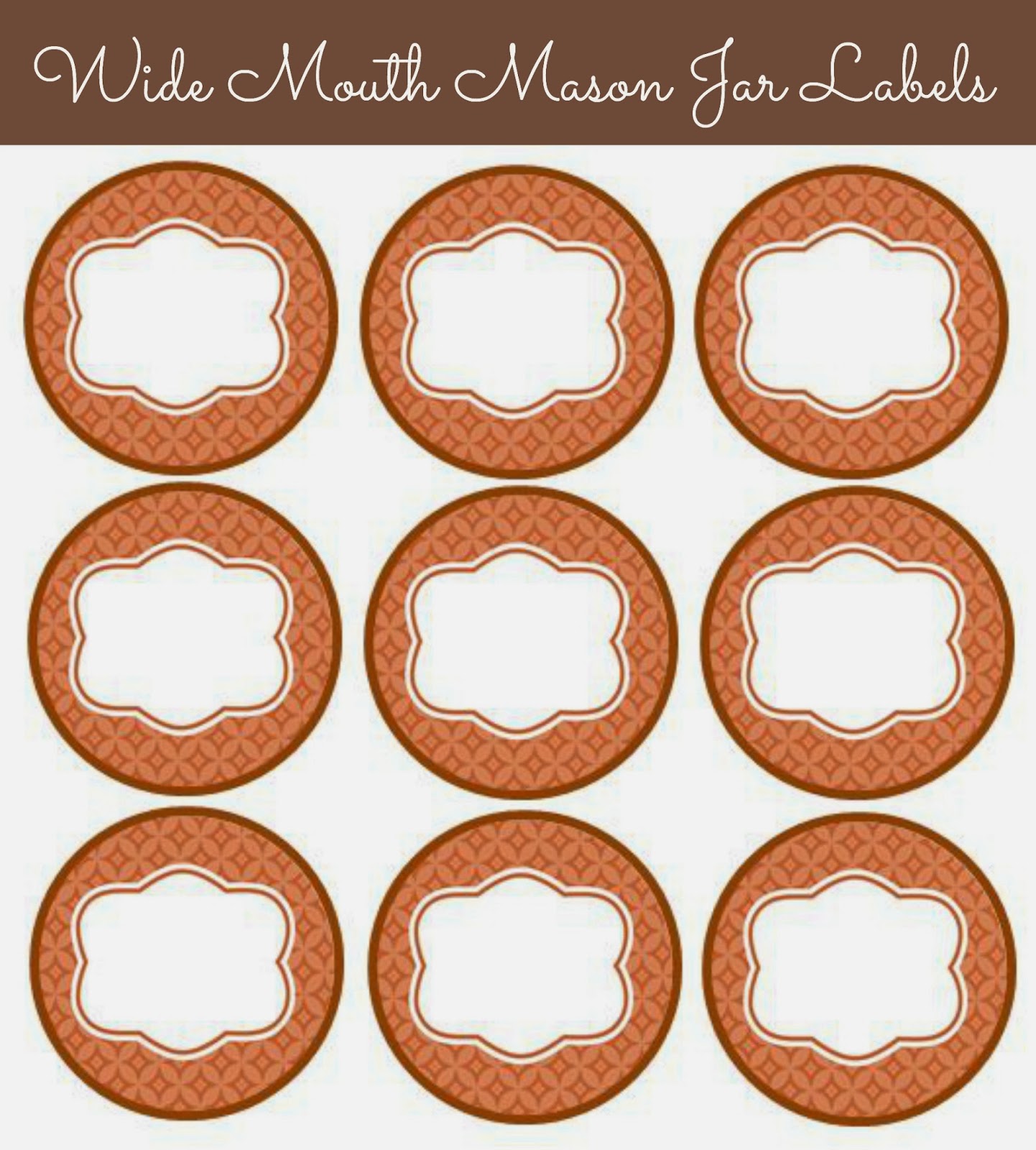 Free Printable: Wide-mouth Mason Jar Labels, Fall Colors With Canning Jar Labels Template